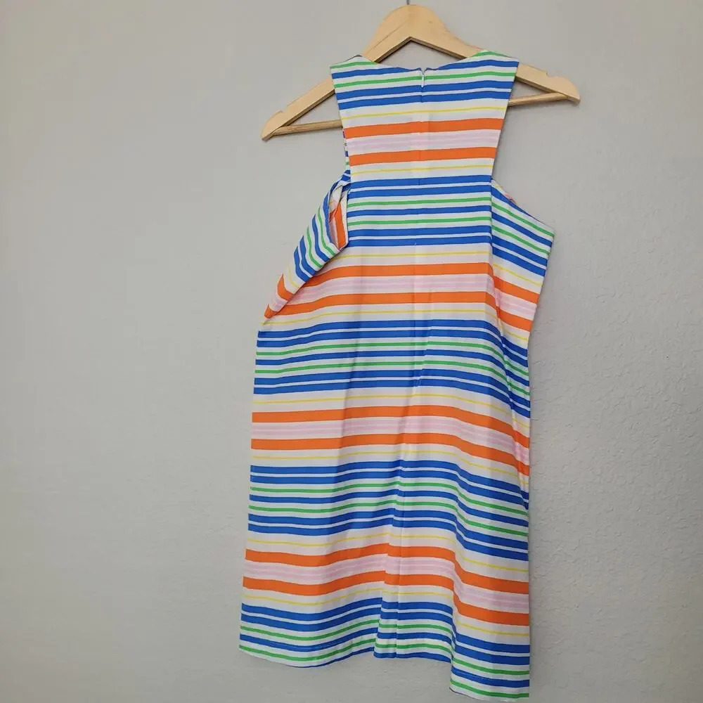 Amour Vert Women Katya Parasol Silk Mini Dress Size XS Multicolor Cold Shoulder - Picture 3 of 6